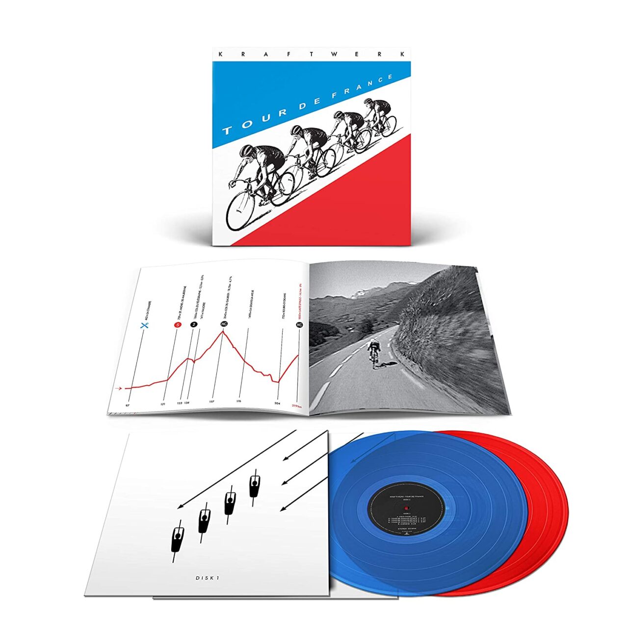 KRAFTWERK : TOUR DE FRANCE (2LP RED & BLUE VINYL) - Harrisons Records